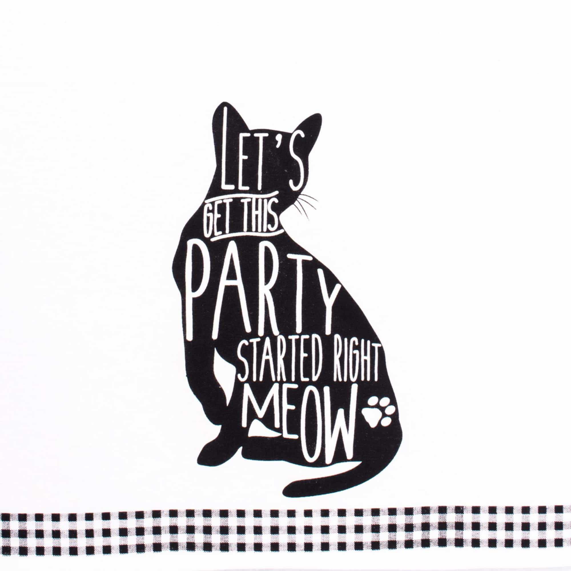 DII® Cat Prints Dishtowel Set